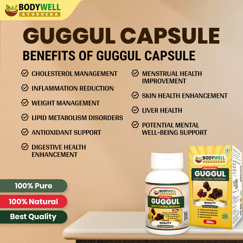 Guggul Extract Capsules, Benefits, Ingredients, Uses, Reviews, Price ...