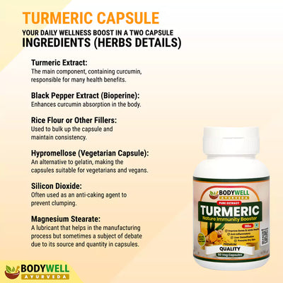 Turmeric Capsule Ingredients List and Details