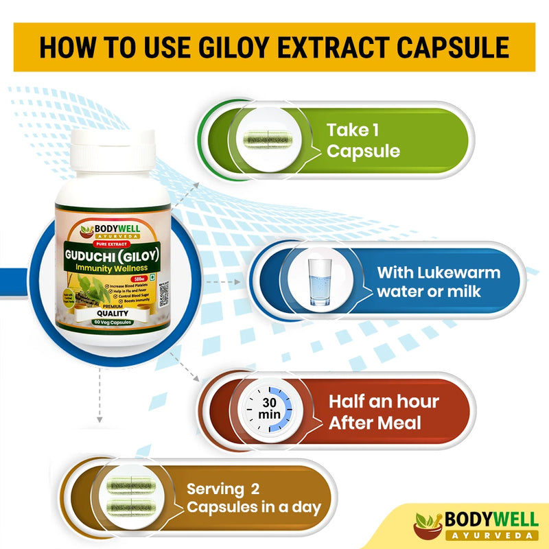 How to Use / Dosage Giloy Capsules